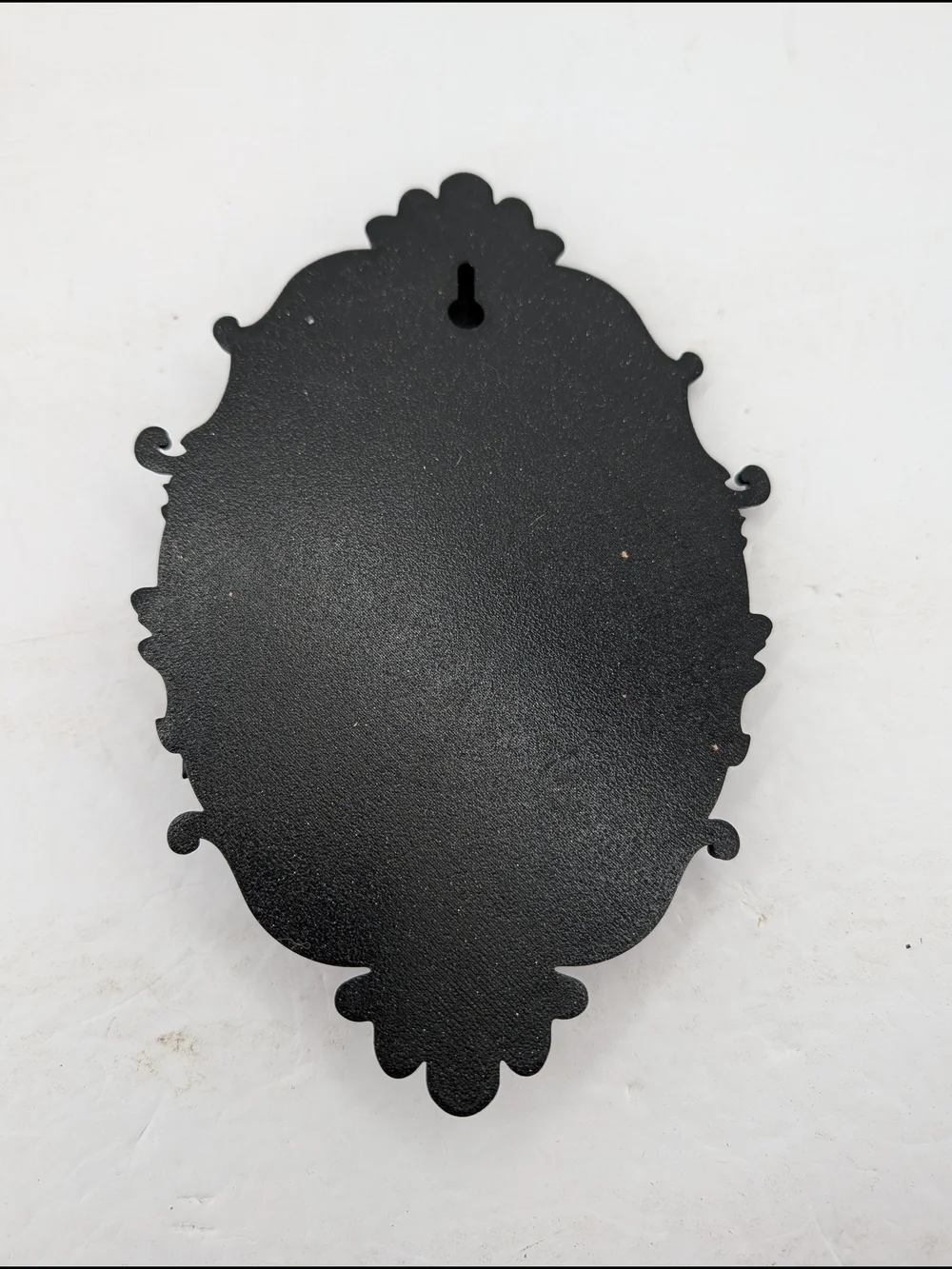 Black Floral Oval Wall Plaque - Decorative Home Wall Decor